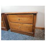 Low Two Drawer Nightstand