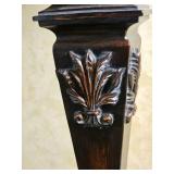 Pedestal Table Lamp with Leaf Motif