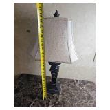 Pedestal Table Lamp with Leaf Motif