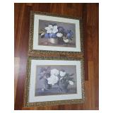 Print Magnolias with Hydrangeas Pair by Joe Anna Arnett