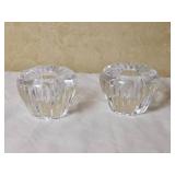 Waterford Crystal Carina Pattern 2 Candle Holders