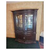 Bow Front Jacobean China Cabinet