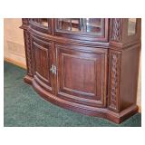 Bow Front Jacobean China Cabinet