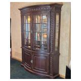 Bow Front Jacobean China Cabinet