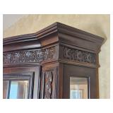 Bow Front Jacobean China Cabinet