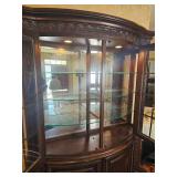 Bow Front Jacobean China Cabinet