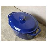 Vintage Color Cast Enamel 11 Dutch Oven