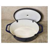 Vintage Color Cast Enamel 11 Dutch Oven