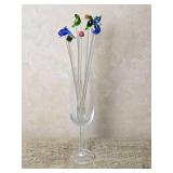 Art Glass Swizzle Stick Group