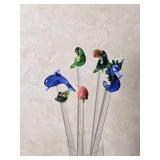 Art Glass Swizzle Stick Group