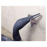 Boyds Collection Carved Wooden Loons singed J. Dudley
