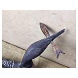 Boyds Collection Carved Wooden Loons singed J. Dudley