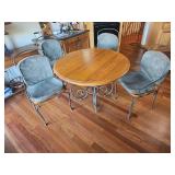 Kincaid Scrolled Iron Base Kitchenet Table & Chairs
