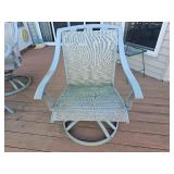 Charming Hampton Bay Cast Aluminum Patio Table & Chair (umbrella Included)