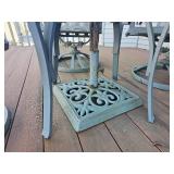 Charming Hampton Bay Cast Aluminum Patio Table & Chair (umbrella Included)