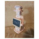 Playful Chalkboard Pig Cheff 25 Tall