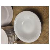 Farberware Calais Embossed Stoneware service for 13 (60 pieces)