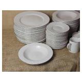 Farberware Calais Embossed Stoneware service for 13 (60 pieces)