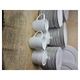 Farberware Calais Embossed Stoneware service for 13 (60 pieces)