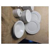 Farberware Calais Embossed Stoneware service for 13 (60 pieces)