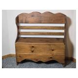 Gorgeous Vintage Oak Storage Bench