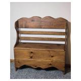 Gorgeous Vintage Oak Storage Bench
