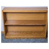 Rustic Wood 2-Shelf Bookshelf