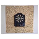 Electric Dart Board Mounted on Wine Cork Wall Guard