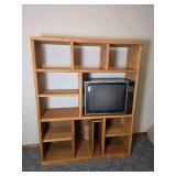 Mid-Century Modern Blonde Wood Bookshelf