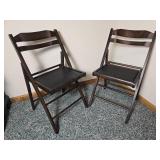 Wood Frame Folding Card Table Chair Set - (4)