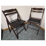 Wood Frame Folding Card Table Chair Set - (4)