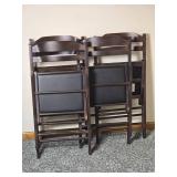 Wood Frame Folding Card Table Chair Set - (4)