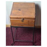 Vintage Wood Box Accent Table