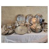 Sparkling Vintage Silver Plate Entertaining Serviceware Collection