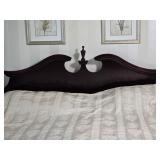 Gorgeous Vintage Carved Mahogany Poster Bed - King