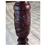 Gorgeous Vintage Carved Mahogany Poster Bed - King
