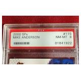 2000 SPx Mike Anderson Rookie Card #d/1350 - PSA 8