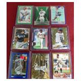 (9) Numbered Baseball Cards