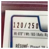 (9) Numbered Baseball Cards