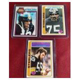 (3) Vintage Steelers Cards - All Stars