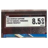 2024 Bowman Sapphire Yanquiel Fernandez Prospect Card - SGC 8.5