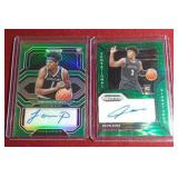(2) Prizm Basketball Rookie Autograph Cards