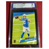 2020 Prestige Justin Herbert Rookie Card - ISA 9