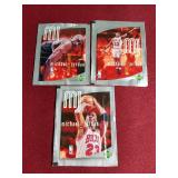(3) Unopened 1998 Upper Deck Michael Jordan Sticker Packs