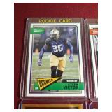 (4) Numbered Football Cards