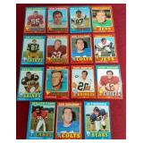 (15) 1971 Topps Football Cards