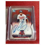 (2) Twins Chrome 1st Bowman Autograph Cards