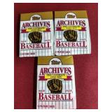 (3) Unopened 1991 Topps Archives 1953 Topps Reprint Packs