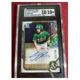 2022 Chrome 1st Bowman CJ Rodriguez Autograph Speckle /299 - SGC 10/10!