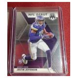 (2) 2020 Mosaic Justin Jefferson Rookie Cards - Base & Debut